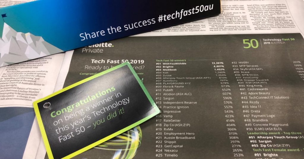 Shippit ranked 22 in the Deloitte Technology Fast 50 2019
